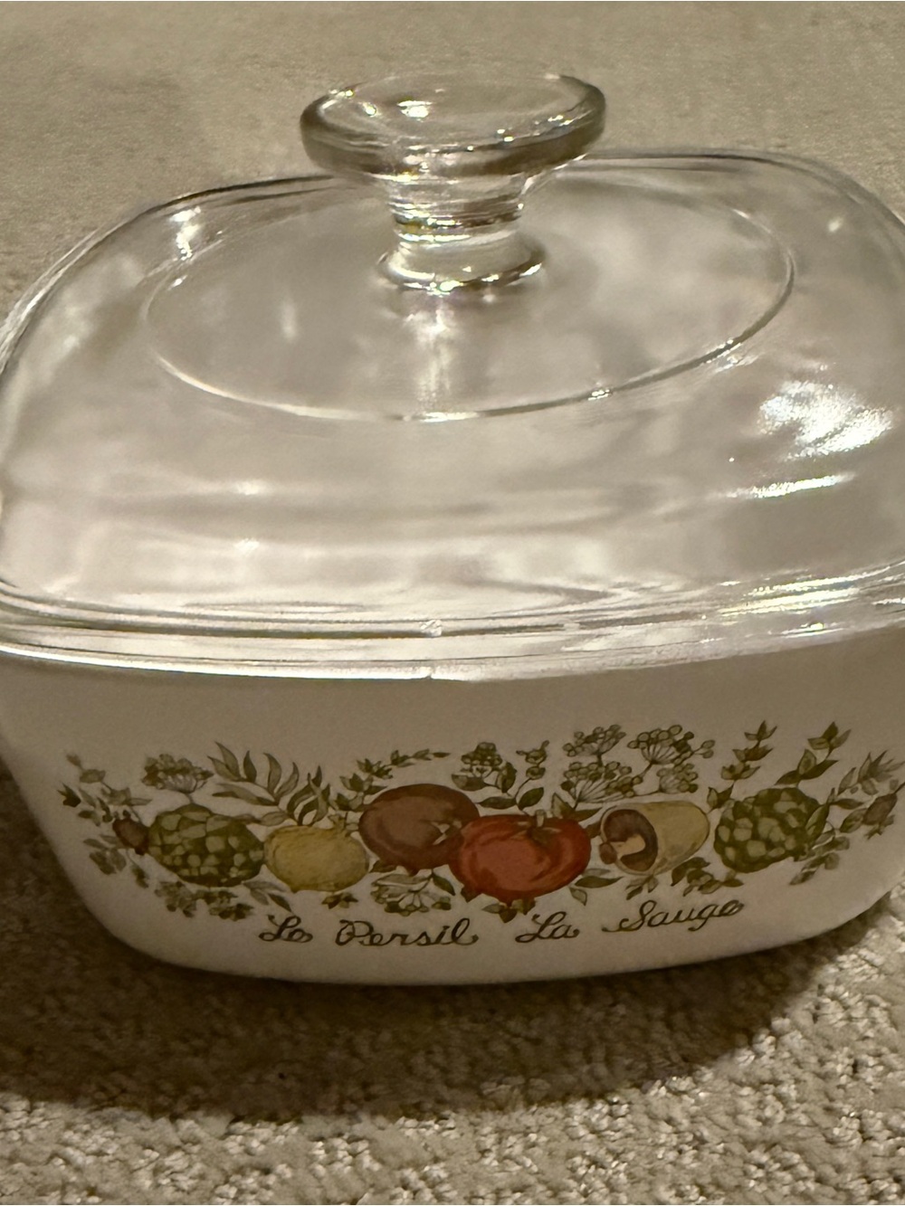 Vintage Corningware Spice of Life 1.5 Quart Casserole Dish perfect for holidays